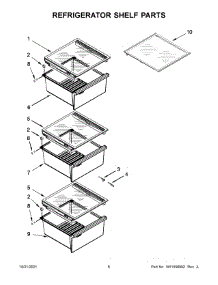 Refrigerator Shelf Parts parts for Maytag Side-By-Side Refrigerator MSC21C6MFZ05 from AppliancePartsPros.com