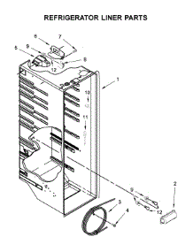 Refrigerator Liner Parts parts for Maytag Side-By-Side Refrigerator MSS25C4MGK00 from AppliancePartsPros.com