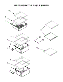 Refrigerator Shelf Parts parts for Maytag Side-By-Side Refrigerator MSS25C4MGK00 from AppliancePartsPros.com