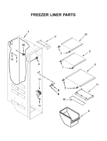 Freezer Liner Parts parts for Maytag Side-By-Side Refrigerator MSS25C4MGK00 from AppliancePartsPros.com