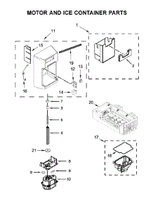 Motor And Ice Container Parts parts for Maytag Side-By-Side Refrigerator MSS25C4MGK00 from AppliancePartsPros.com