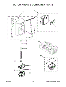 Motor And Ice Container Parts parts for Maytag Side-By-Side Refrigerator MSS25C4MGK03 from AppliancePartsPros.com