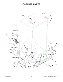 Cabinet Parts parts for Maytag Side-By-Side Refrigerator MSS25C4MGW03 from AppliancePartsPros.com