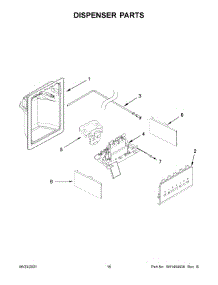 Dispenser Parts parts for Maytag Side-By-Side Refrigerator MSS25C4MGW03 from AppliancePartsPros.com