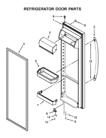 Refrigerator Door Parts parts for Maytag Side-By-Side Refrigerator MSS25N4MKZ00 from AppliancePartsPros.com