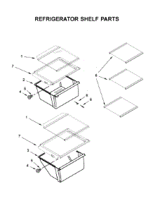 Refrigerator Shelf Parts parts for Maytag Side-By-Side Refrigerator MSS25N4MKZ01 from AppliancePartsPros.com