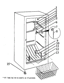 Freezer Compartment parts for Wc Wood Upright Freezer MU07W from AppliancePartsPros.com