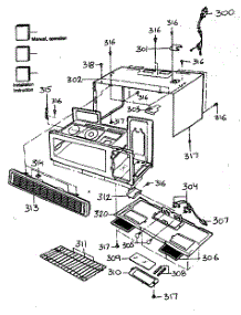 Oven Cavity parts for Goldstar Microwave/Hood Combo MV-1155W from AppliancePartsPros.com