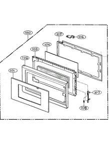 Door Parts parts for Goldstar Microwave/Hood Combo MV-1304B from AppliancePartsPros.com