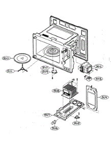 Interior Parts 1 parts for Goldstar Microwave/Hood Combo MV-1304B from AppliancePartsPros.com