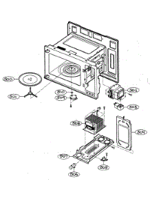 Interior Parts 1 parts for Goldstar Microwave/Hood Combo MV-1304W from AppliancePartsPros.com