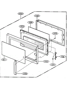 Door Parts parts for Goldstar Microwave/Hood Combo MV-1310B from AppliancePartsPros.com