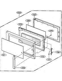 Door Parts parts for Goldstar Microwave/Hood Combo MV-1310W from AppliancePartsPros.com