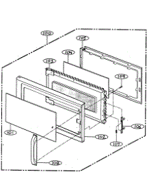 Door Parts parts for Goldstar Countertop Microwave MV-1320W from AppliancePartsPros.com