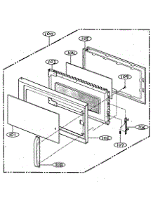 Door Parts parts for Goldstar Countertop Microwave MV-1330W from AppliancePartsPros.com