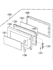 Door Parts parts for Goldstar Microwave/Hood Combo MV-1401W from AppliancePartsPros.com