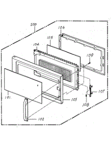 Door Parts parts for Goldstar Microwave/Hood Combo MV-1515B from AppliancePartsPros.com