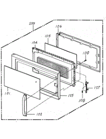 Door Parts parts for Goldstar Microwave/Hood Combo MV-1515W from AppliancePartsPros.com