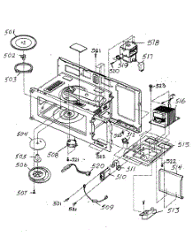 Interior Parts 1 parts for Goldstar Microwave/Hood Combo MV-1515W from AppliancePartsPros.com