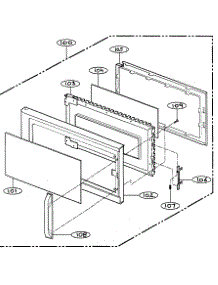 Door Parts parts for Goldstar Microwave/Hood Combo MV-1525W from AppliancePartsPros.com