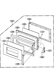 Door Parts parts for Goldstar Microwave/Hood Combo MV-1555ST from AppliancePartsPros.com