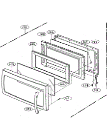 Door Parts parts for Goldstar Microwave/Hood Combo MV-1725B from AppliancePartsPros.com