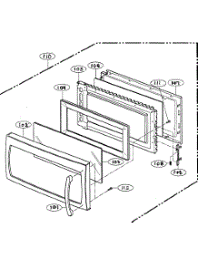 Door Parts parts for Goldstar Microwave/Hood Combo MV-1735B from AppliancePartsPros.com
