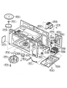 Interior Parts 1 parts for Goldstar Microwave/Hood Combo MV-1735W from AppliancePartsPros.com