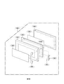 Door Parts parts for Goldstar Microwave/Hood Combo MV1501B from AppliancePartsPros.com