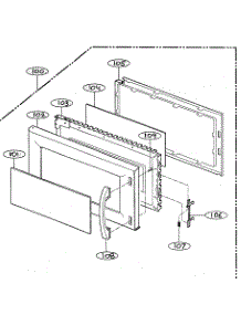 Door Parts parts for Goldstar Microwave/Hood Combo MV1501W from AppliancePartsPros.com