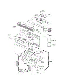 Oven Cavity Parts parts for Goldstar Microwave/Hood Combo MV1502B from AppliancePartsPros.com