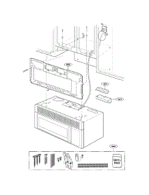 Installation Parts parts for Goldstar Microwave/Hood Combo MV1502B-01 from AppliancePartsPros.com