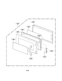 Door Parts parts for Goldstar Microwave/Hood Combo MV1502W from AppliancePartsPros.com