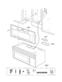 Installation Parts parts for Goldstar Microwave/Hood Combo MV1604SB from AppliancePartsPros.com