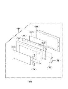 Door Parts parts for Goldstar Microwave MV1604SB01 from AppliancePartsPros.com