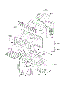 Oven Cavity Parts parts for Goldstar Microwave/Hood Combo MV1604SBQ from AppliancePartsPros.com
