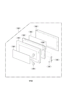 Door Parts parts for Goldstar Microwave MV1604SBQ01 from AppliancePartsPros.com