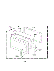 Door Parts parts for Goldstar Microwave MV1604ST from AppliancePartsPros.com