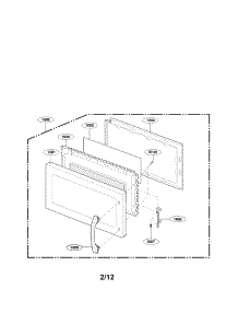 Door Parts parts for Goldstar Microwave MV1604ST01 from AppliancePartsPros.com