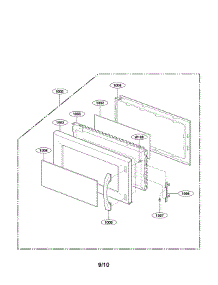 Door Parts parts for Goldstar Microwave/Hood Combo MV1604SW from AppliancePartsPros.com