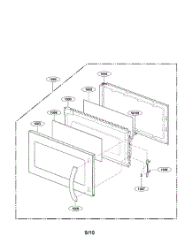 Door Parts (I) parts for Goldstar Microwave/Hood Combo MV1608BB from AppliancePartsPros.com