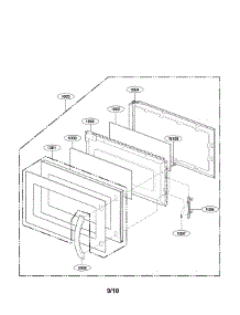 Door Parts (Ii) parts for Goldstar Microwave/Hood Combo MV1608ST from AppliancePartsPros.com