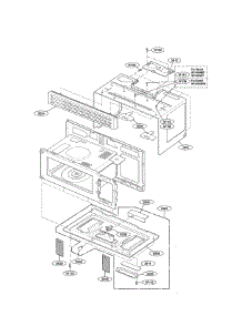 Oven Cavity Parts parts for Goldstar Microwave/Hood Combo MV1608WW from AppliancePartsPros.com