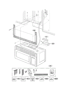 Installation Parts parts for Goldstar Microwave/Hood Combo MV1608WW from AppliancePartsPros.com