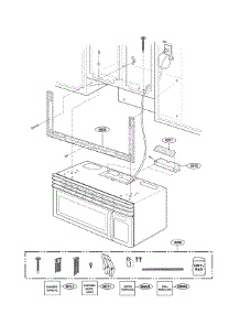 Installation Parts parts for Goldstar Microwave/Hood Combo MV1610ST from AppliancePartsPros.com