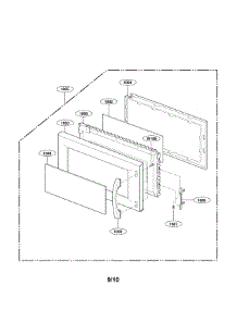 Door Parts parts for Goldstar Microwave/Hood Combo MV1615W from AppliancePartsPros.com