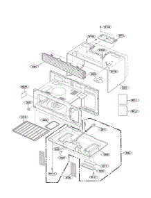 Oven Cavity Parts parts for Goldstar Microwave/Hood Combo MV1615W from AppliancePartsPros.com
