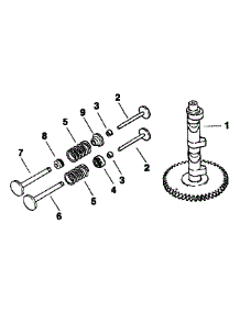 Camshaft And Valves parts for Kohler Lawn & Garden Engine MV20S-57529 from AppliancePartsPros.com