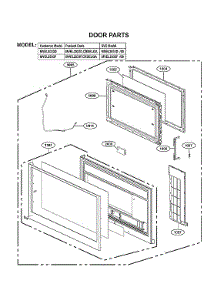 Door Parts parts for Lg Microwave/Hood Combo MVEL2033D/00 from AppliancePartsPros.com
