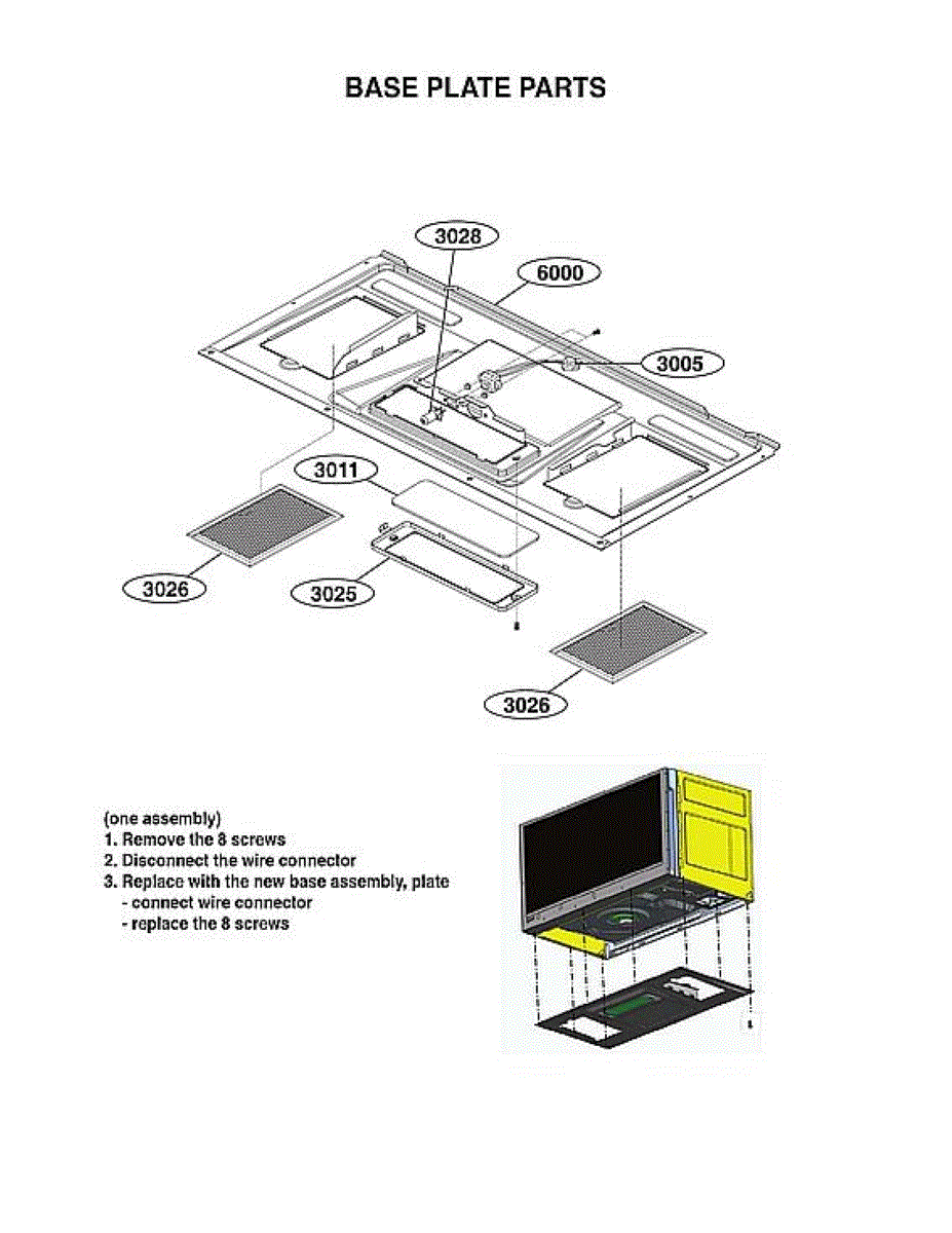 Parts for Lg MVEL2033F/00: Base Plate Parts - AppliancePartsPros.com